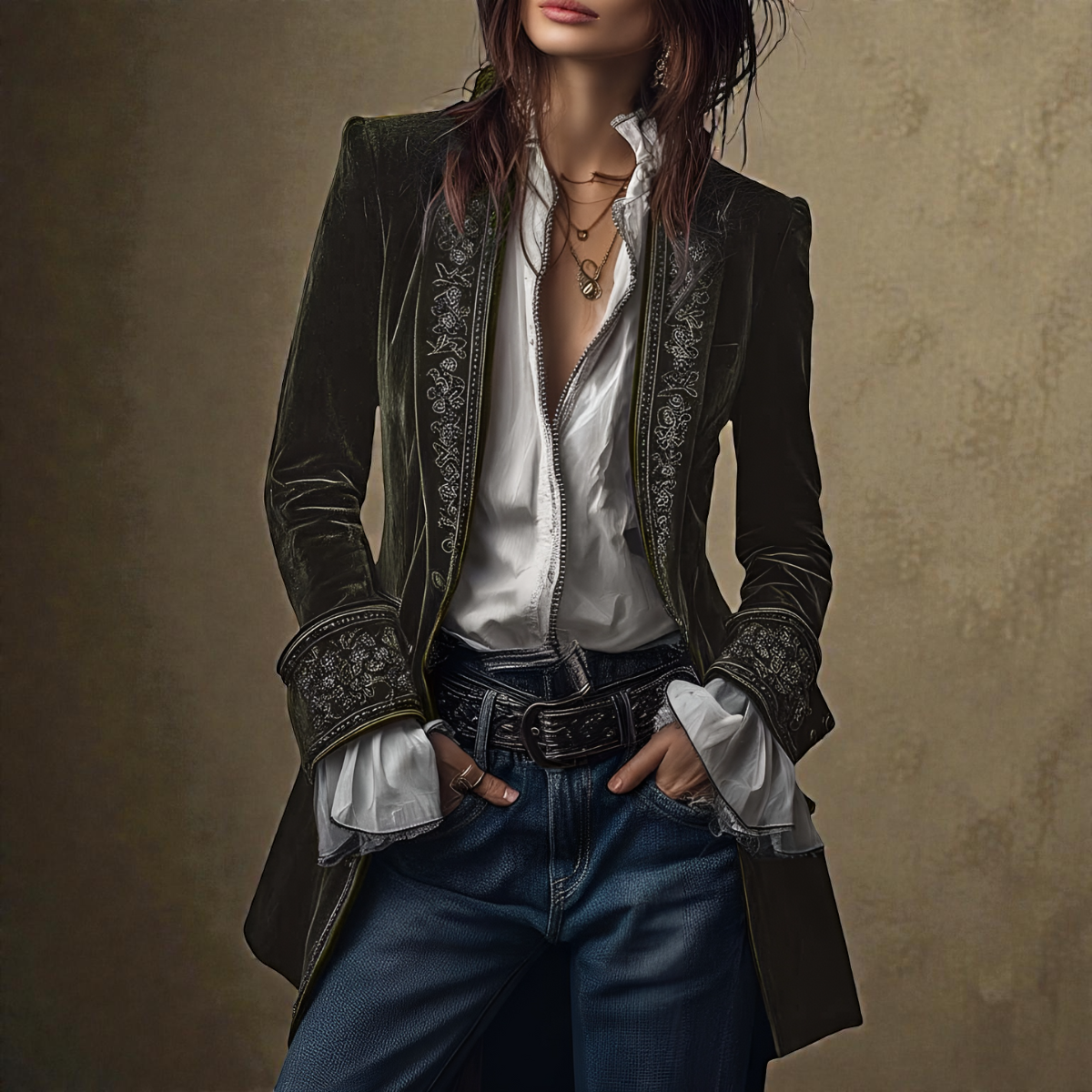 Tereza | Casaco de veludo elegante