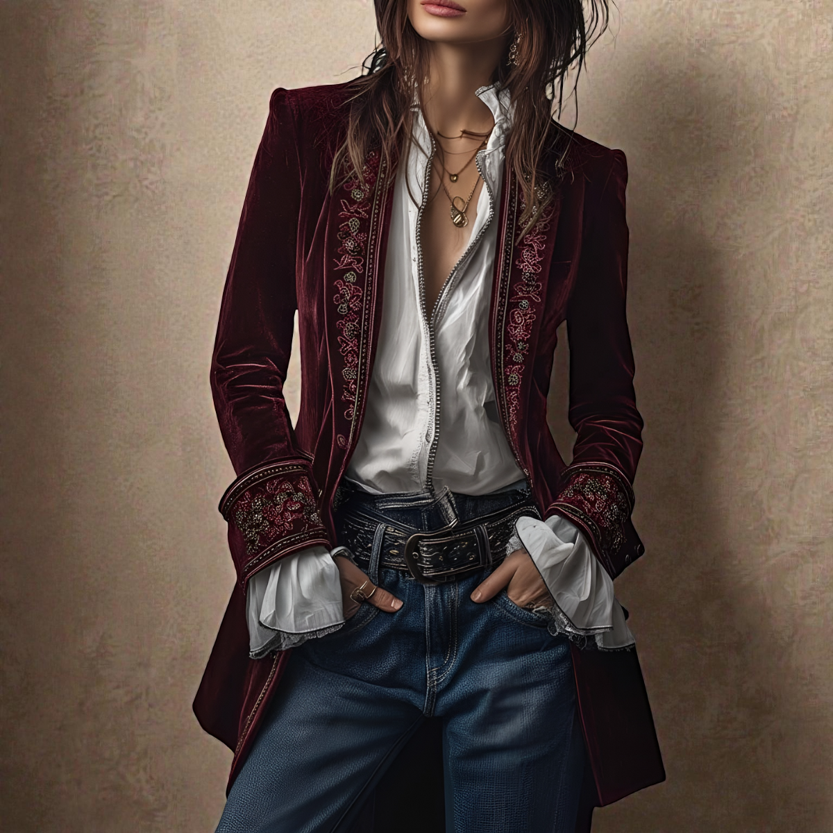 Tereza | Casaco de veludo elegante