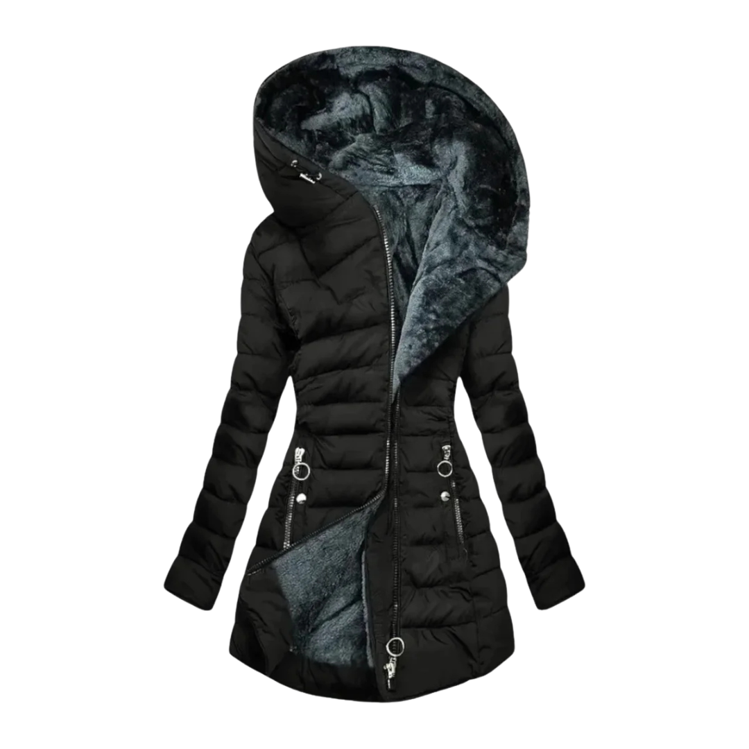 Elena I Casaco de Inverno Luxuoso e Quente