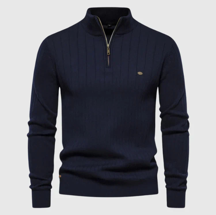 Martin – Suéter Elegante com Zip na Garganta