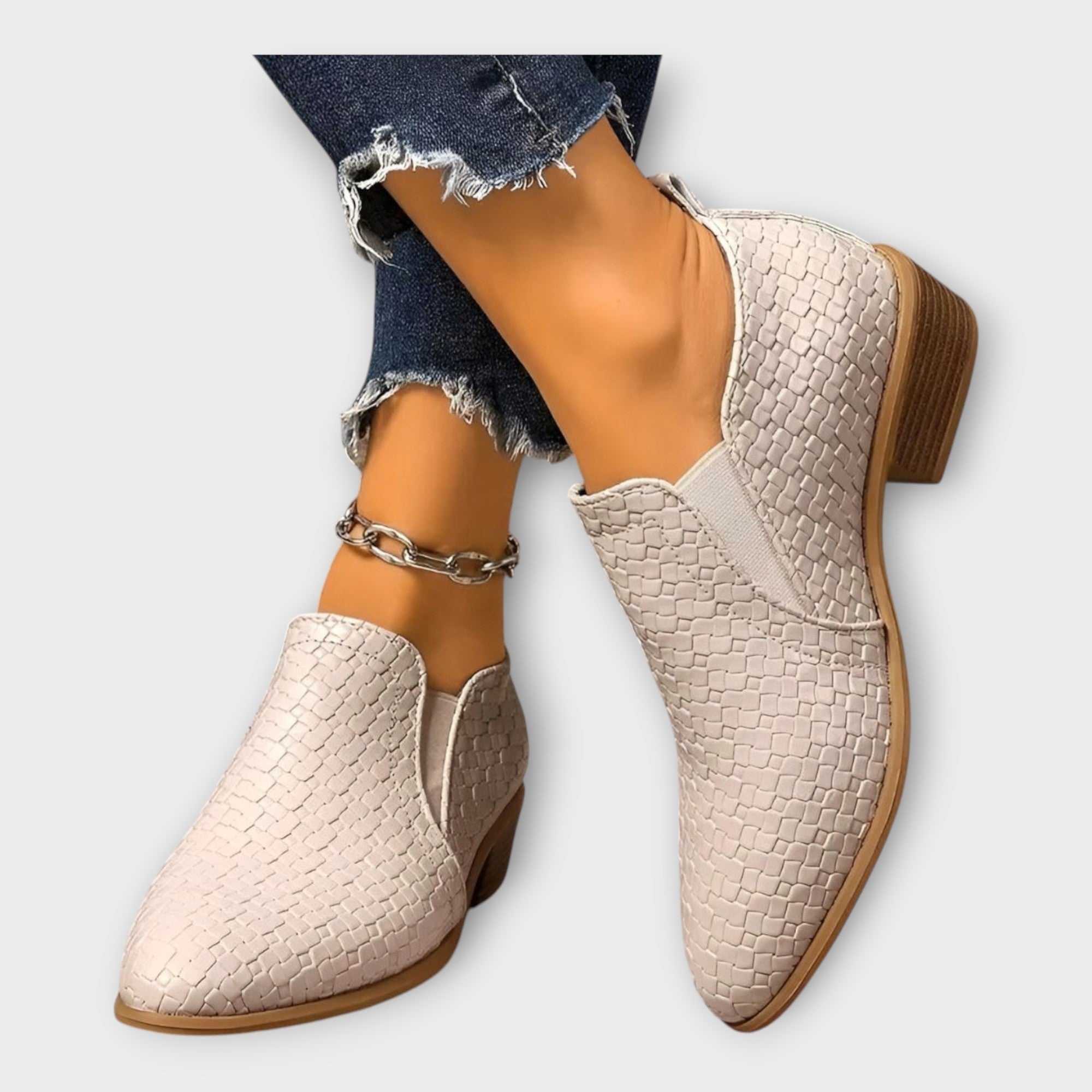 Veronika – Sapatos Slip-On Elegantes com Salto Baixo