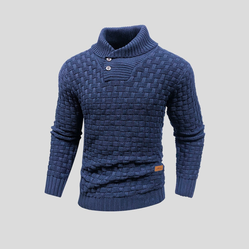 Tomáš – Pulôver Tricotado com Gola Polo para Homens