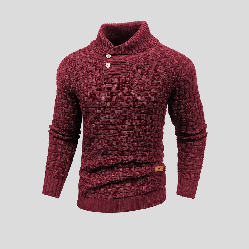 Tomáš – Pulôver Tricotado com Gola Polo para Homens