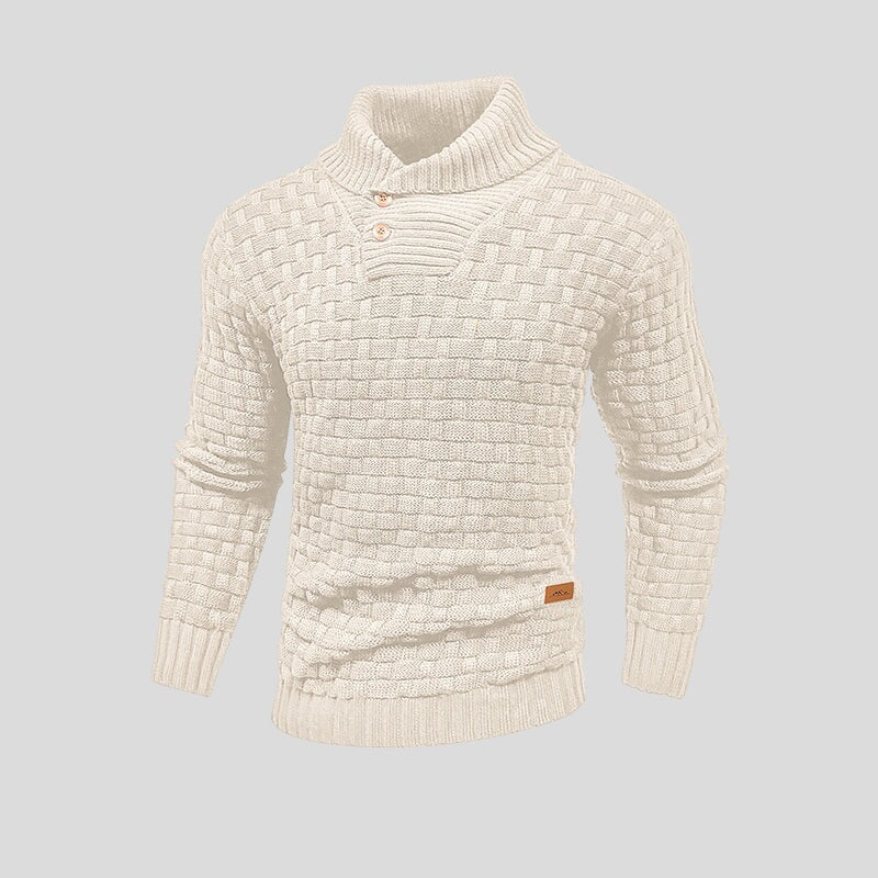 Tomáš – Pulôver Tricotado com Gola Polo para Homens