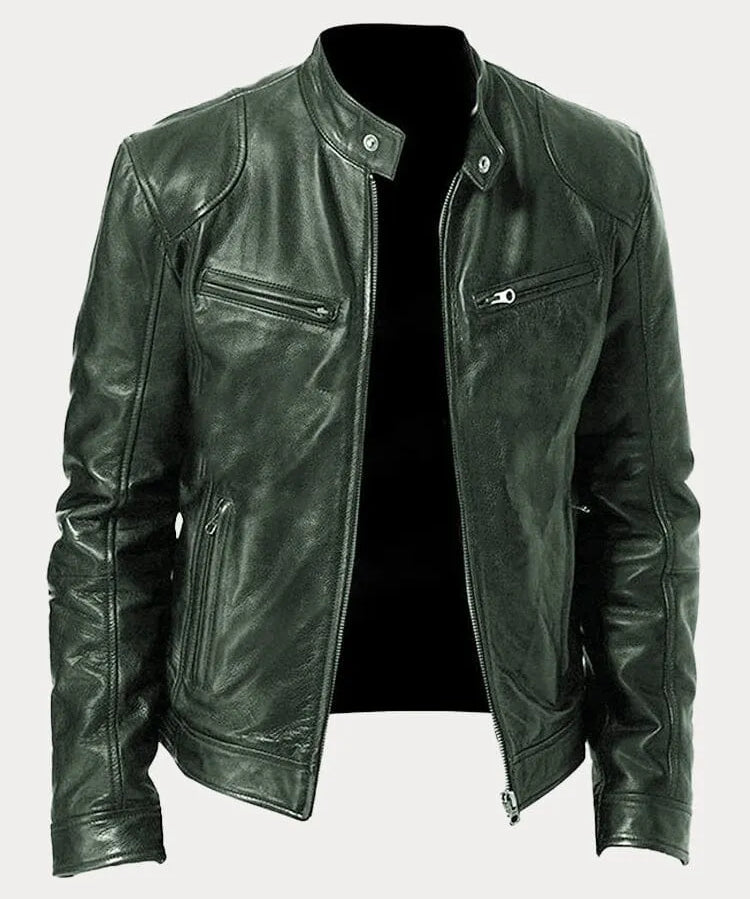 Viktor – Casaco de Couro Casual Design Intemporal