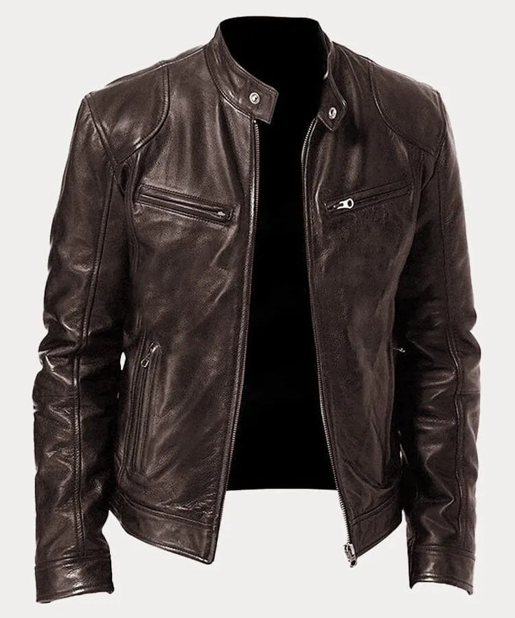 Viktor – Casaco de Couro Casual Design Intemporal
