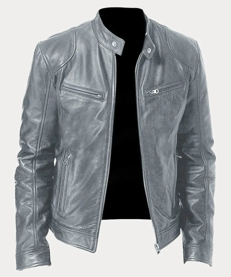 Viktor – Casaco de Couro Casual Design Intemporal