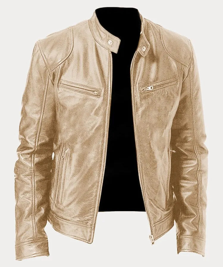 Viktor – Casaco de Couro Casual Design Intemporal