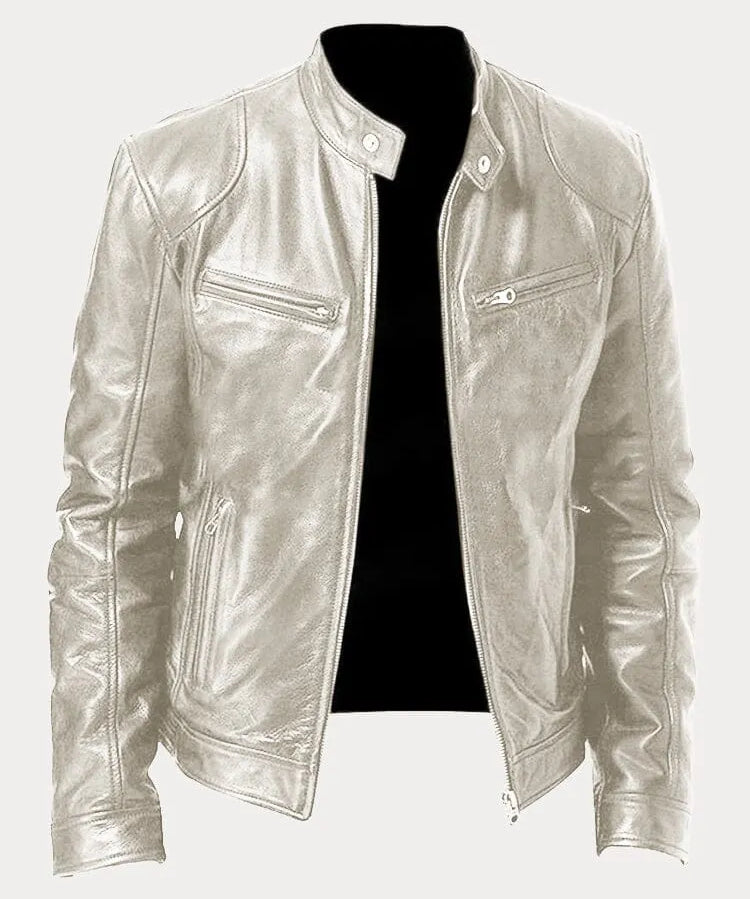 Viktor – Casaco de Couro Casual Design Intemporal