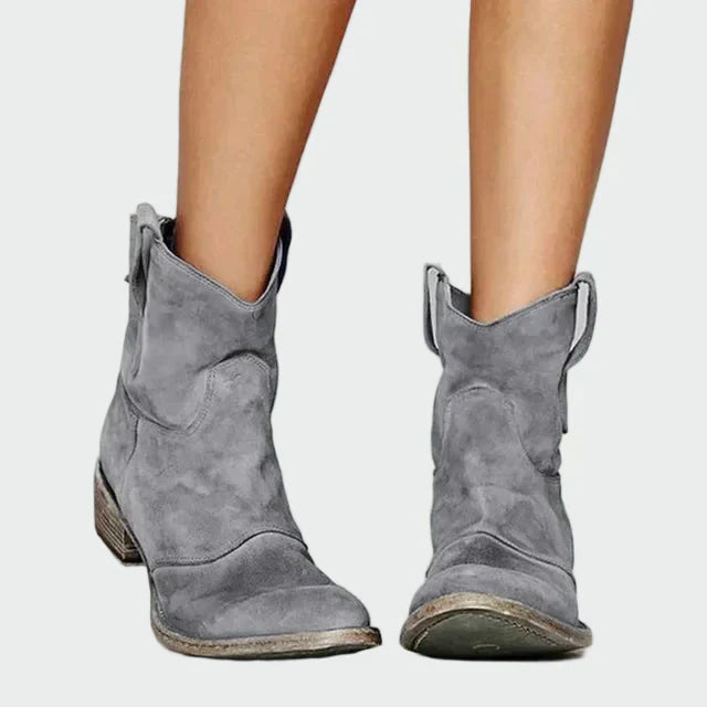 Adéla – Botas Cowboy Retro de Cano Baixo