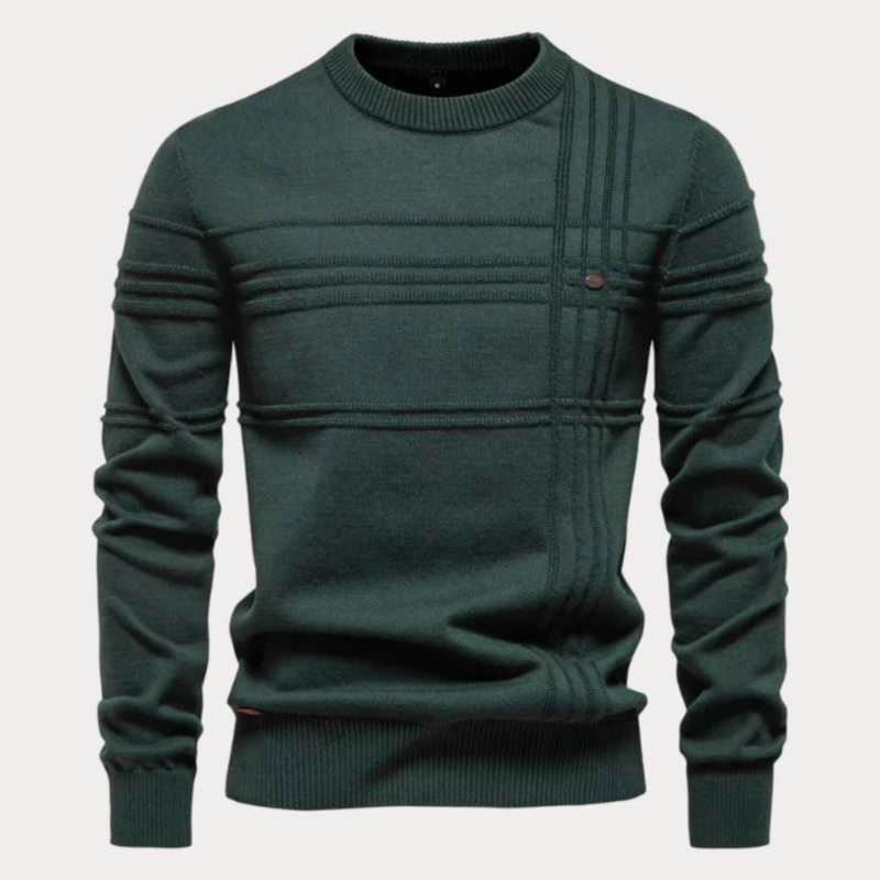 Tomáš – Sweater Tricotado com Decote Redondo para Homens