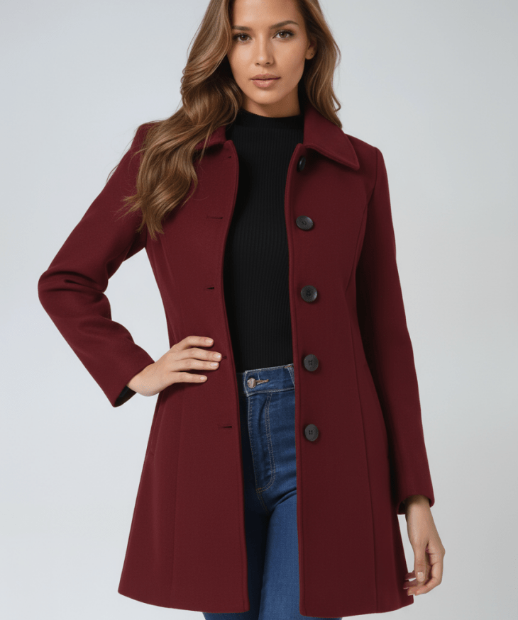 Dominika | Casaco de Inverno Feminino com Um Botão