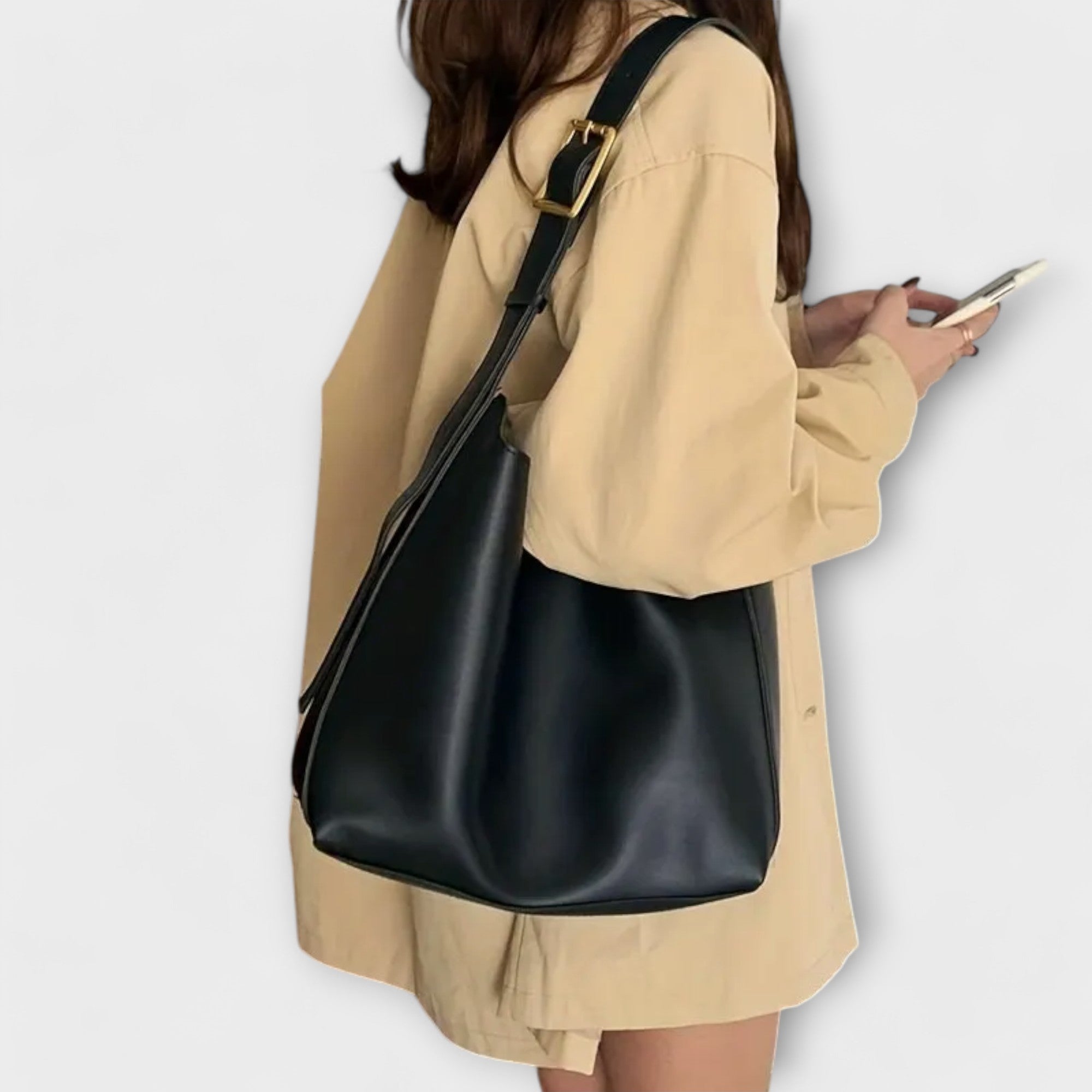 Cécile. – Bolsa de ombro de couro elegante