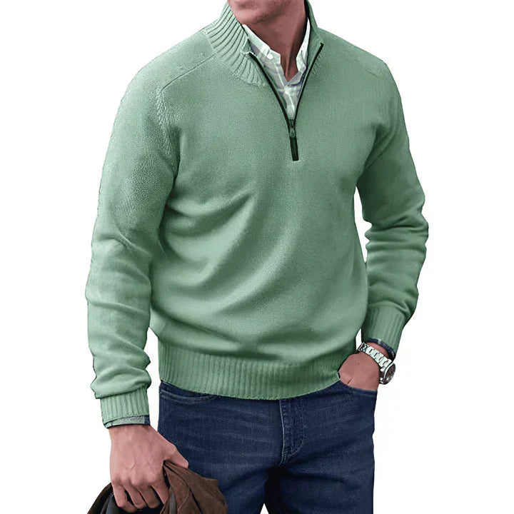 Lukáš – Pullover Masculino com Meio Zíper