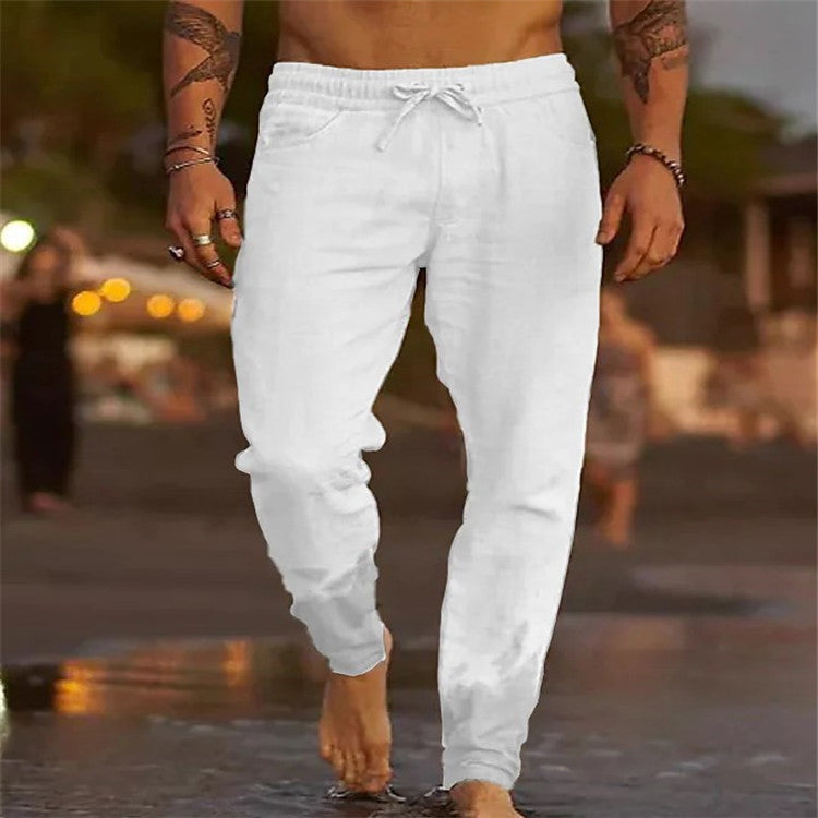 Brett – Calças de Praia Masculinas Casuais em Algodão