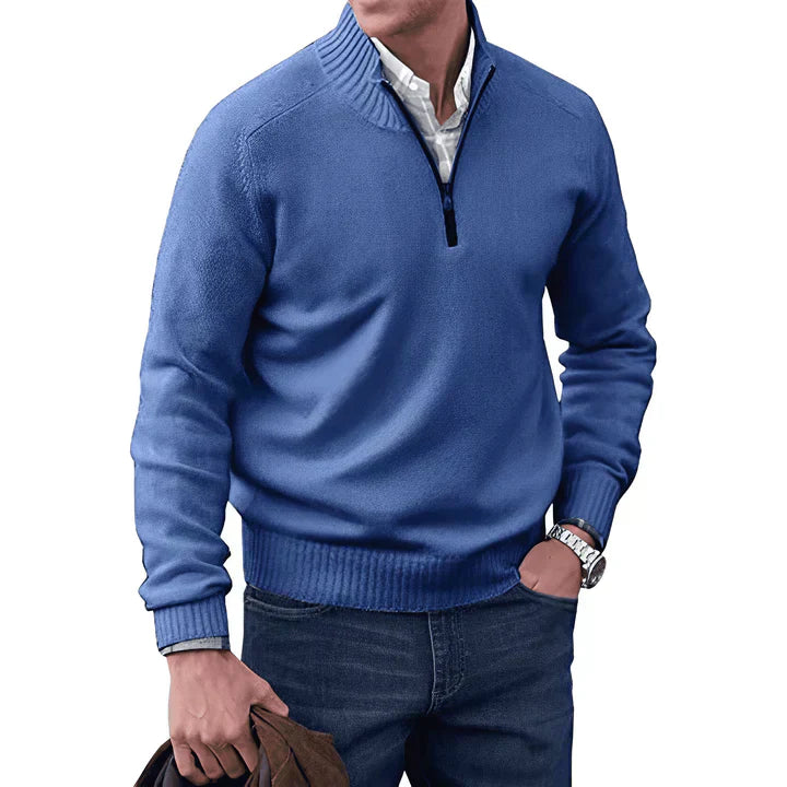 Lukáš – Pullover Masculino com Meio Zíper