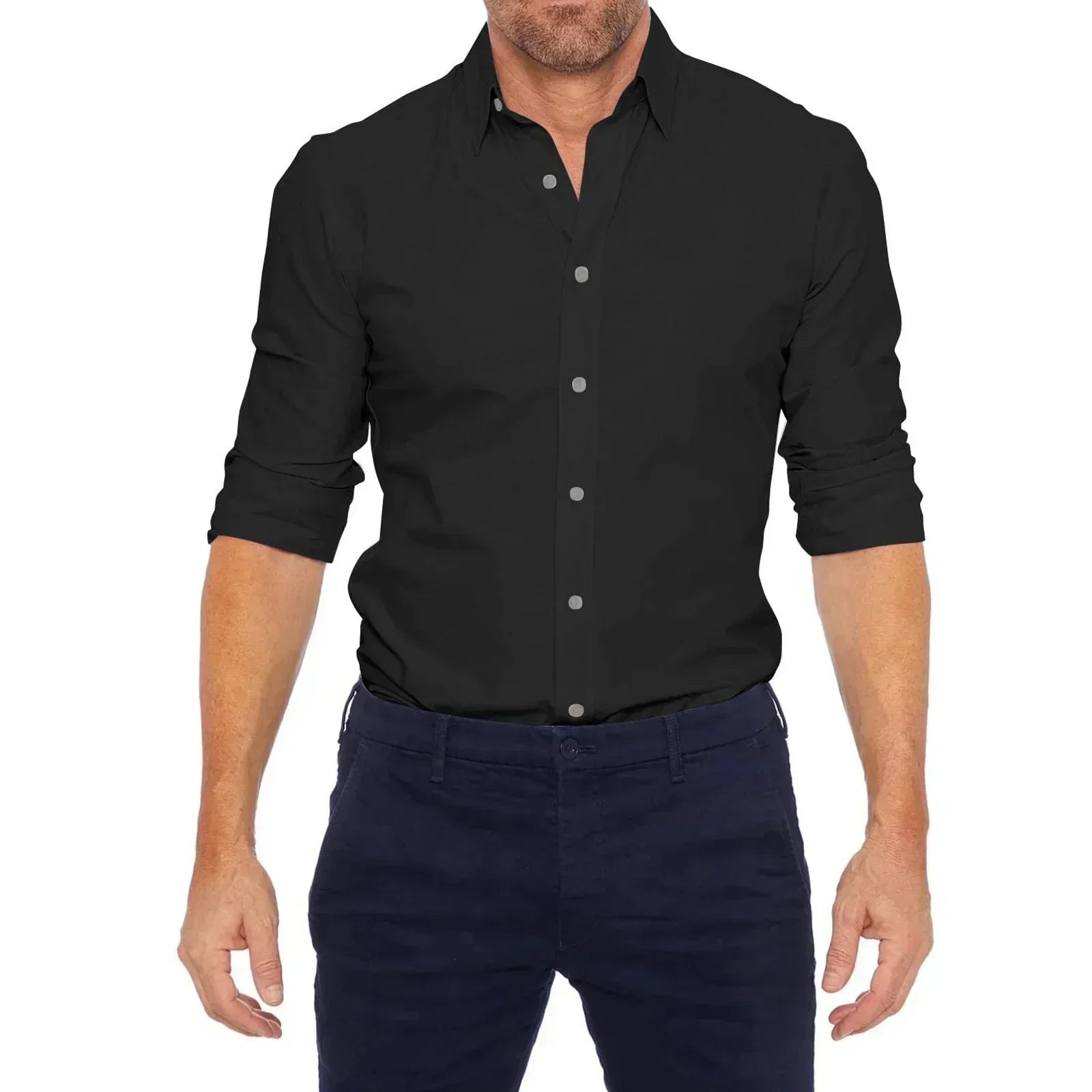 Martin – Camisa Masculina com Zíper sem Pregas