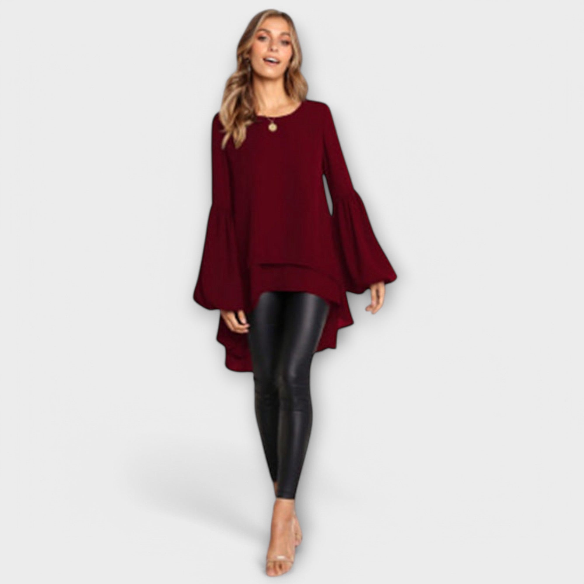 Aria - Blusa de primavera perfeita com decote redondo