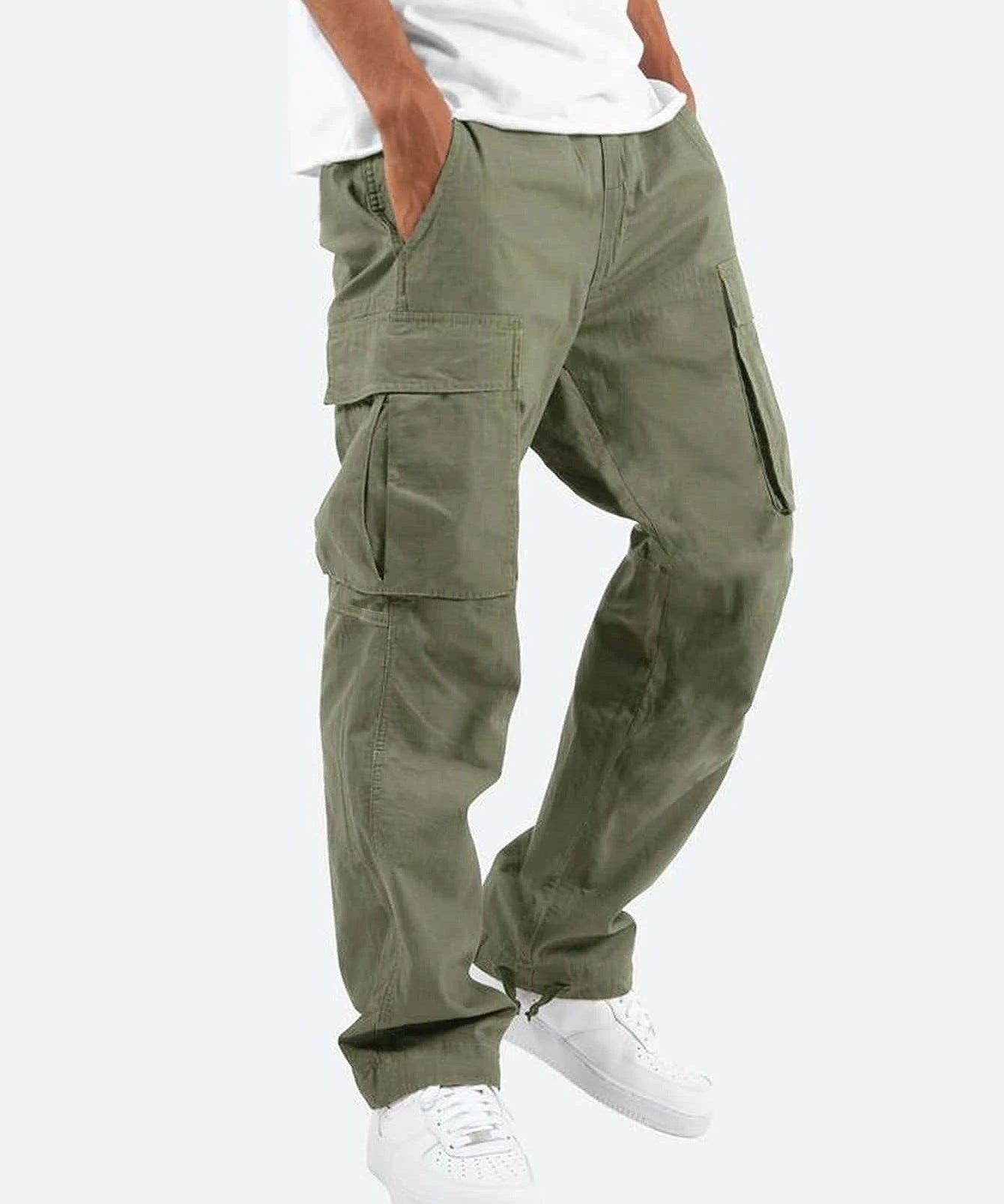 Tomáš – Calças Cargo Masculinas com Corte Largo – Calças Casuais e de Trabalho