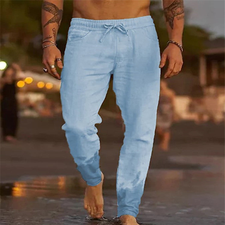 Brett – Calças de Praia Masculinas Casuais em Algodão