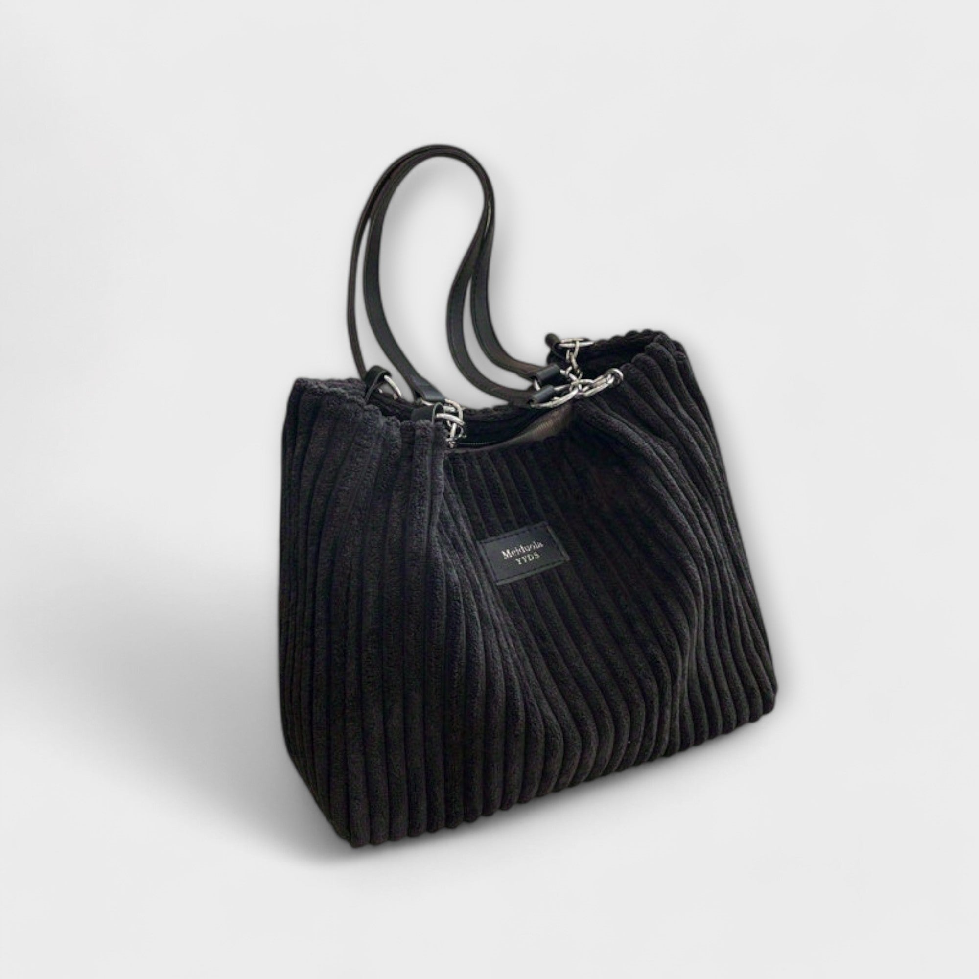 Cécile. - Bolsa de ombro em veludo cotelê