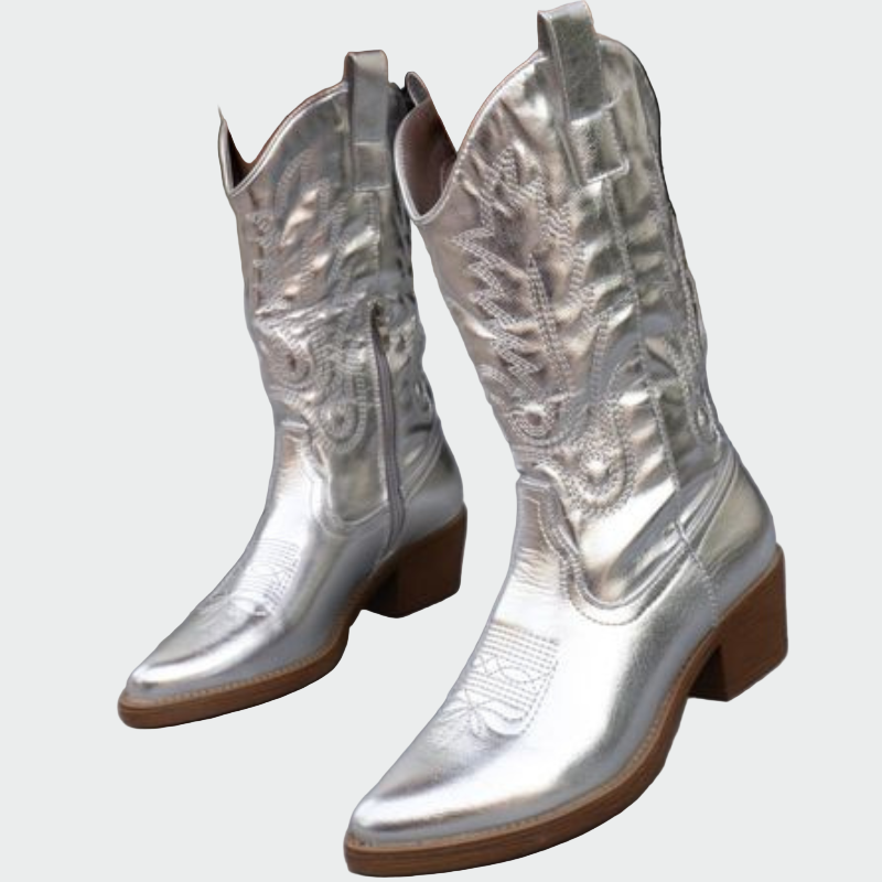 Tereza – Botas de Cowboy Metálicas