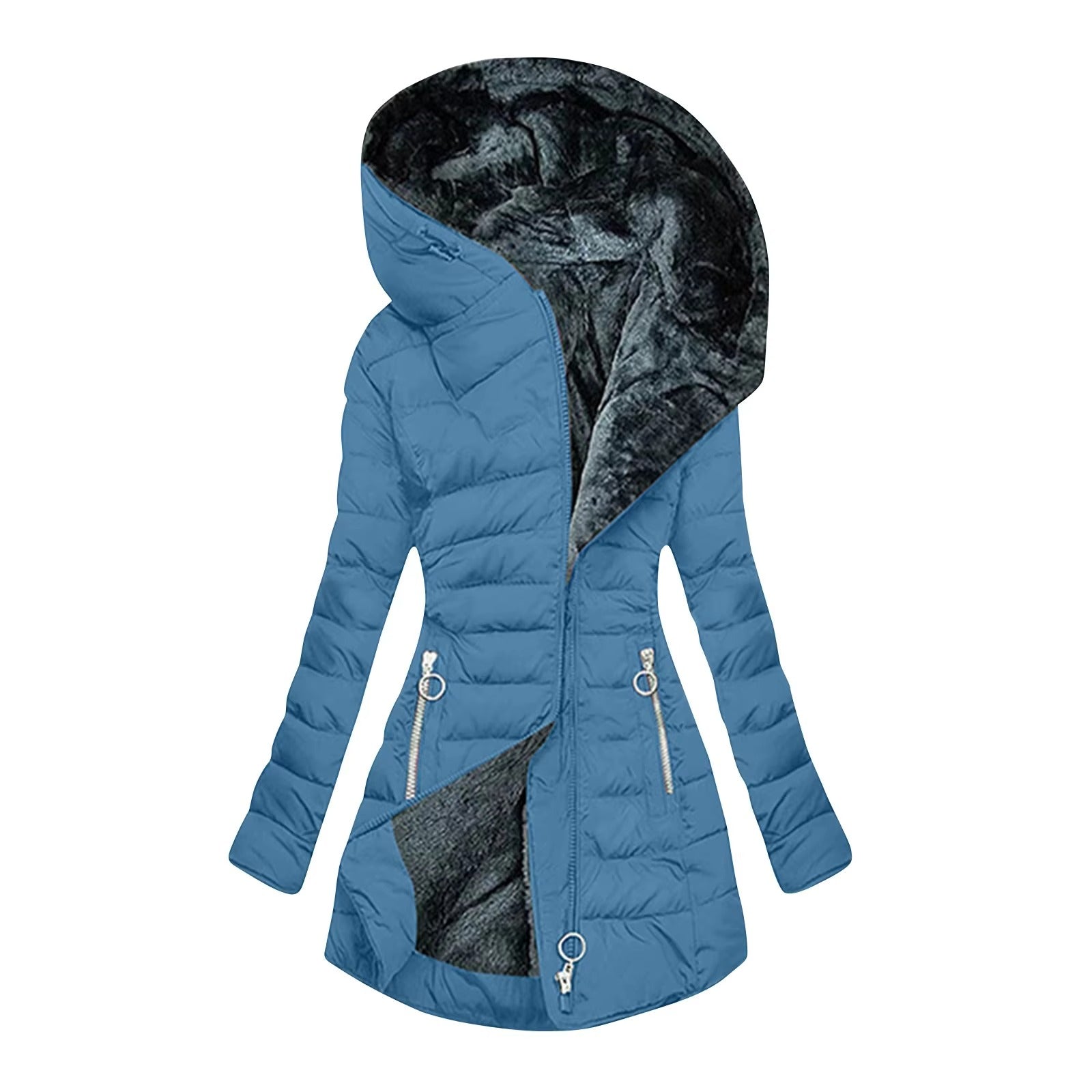 Elena I Casaco de Inverno Luxuoso e Quente