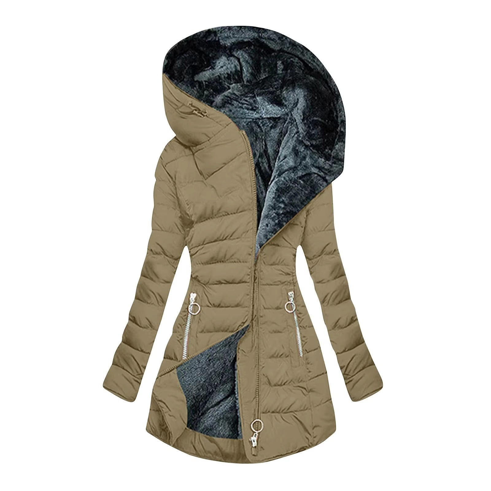 Elena I Casaco de Inverno Luxuoso e Quente