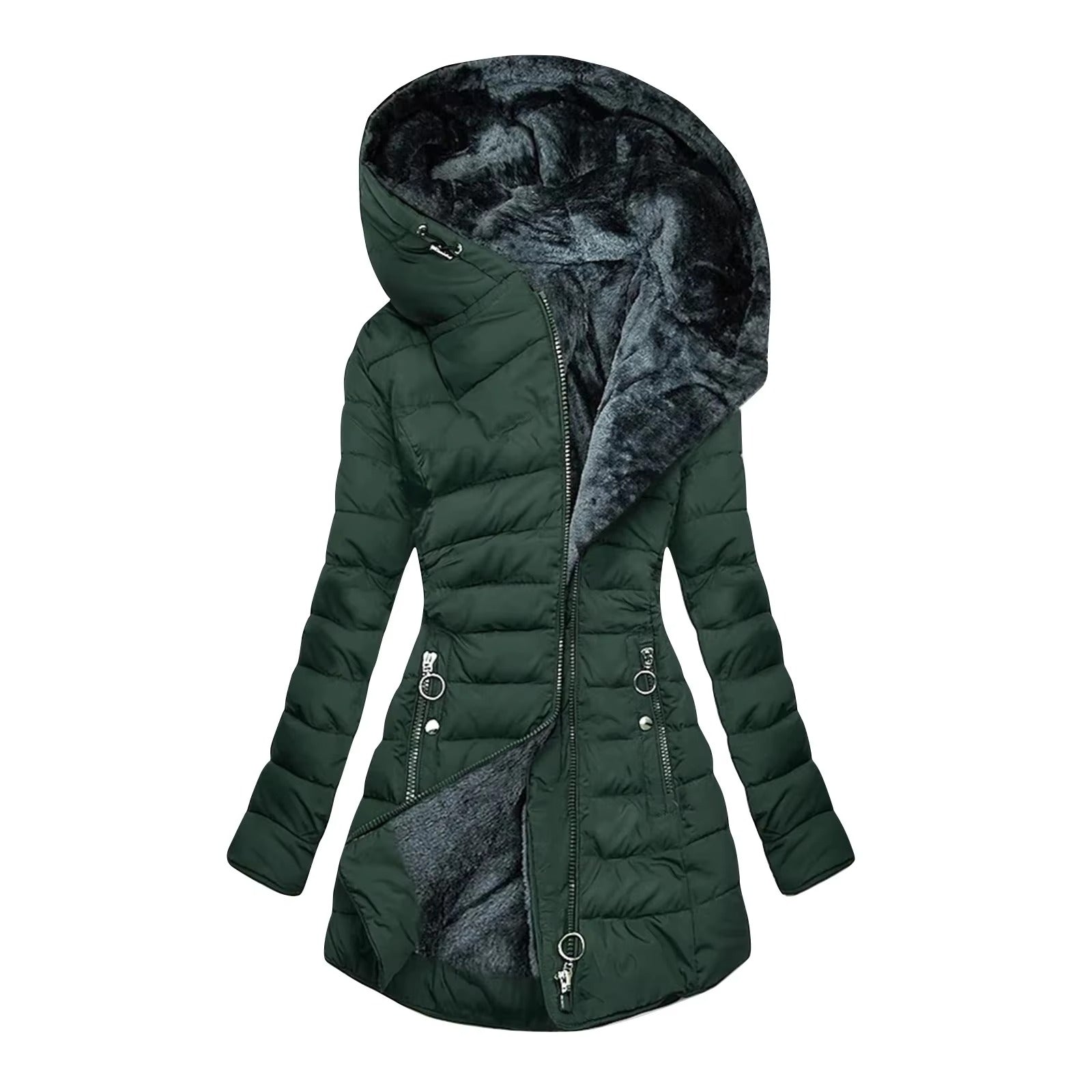Elena I Casaco de Inverno Luxuoso e Quente