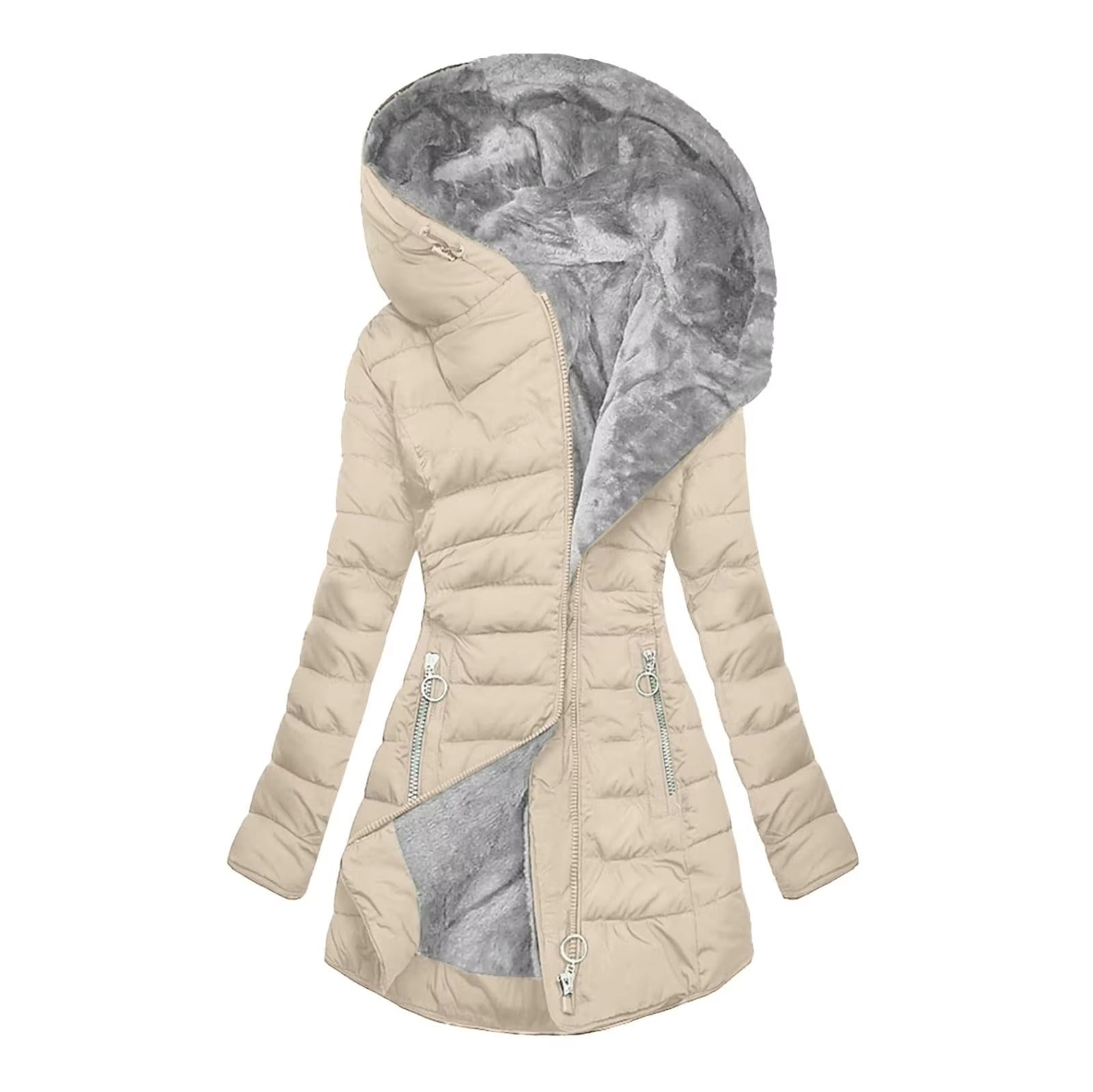 Elena I Casaco de Inverno Luxuoso e Quente