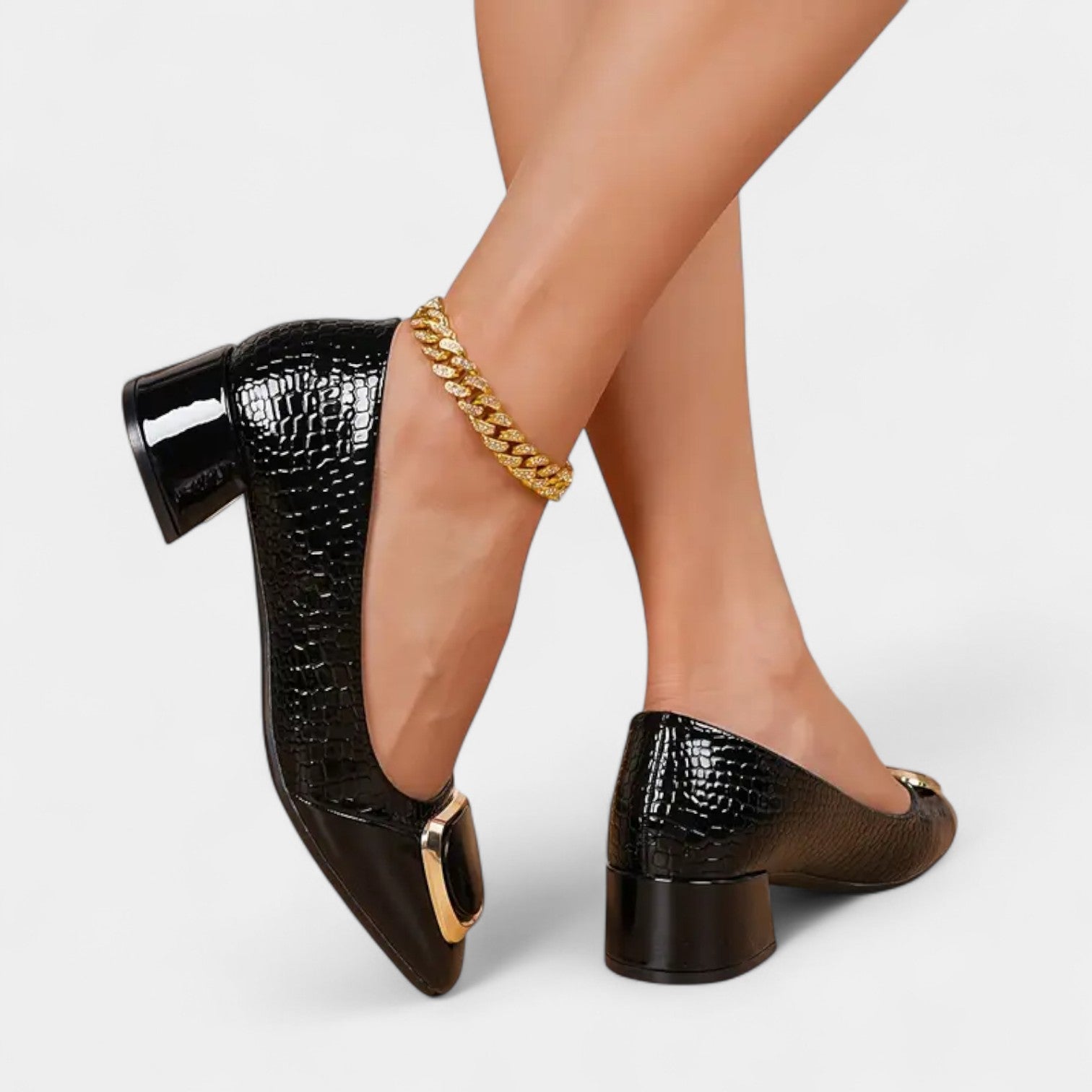 Sabina – Sapatos elegantes de salto bloco