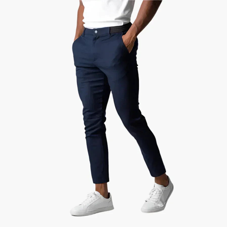 Tomáš – Calças Chino Slim-Fit para Homem – Calças Elegantes para Trabalho e Lazer com Design Moderno