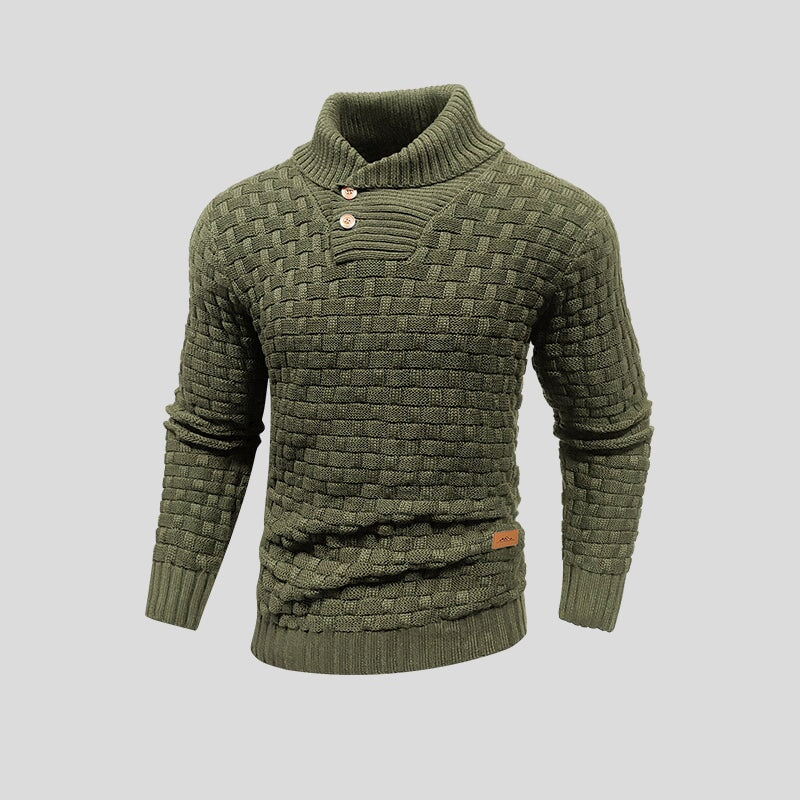 Tomáš – Pulôver Tricotado com Gola Polo para Homens