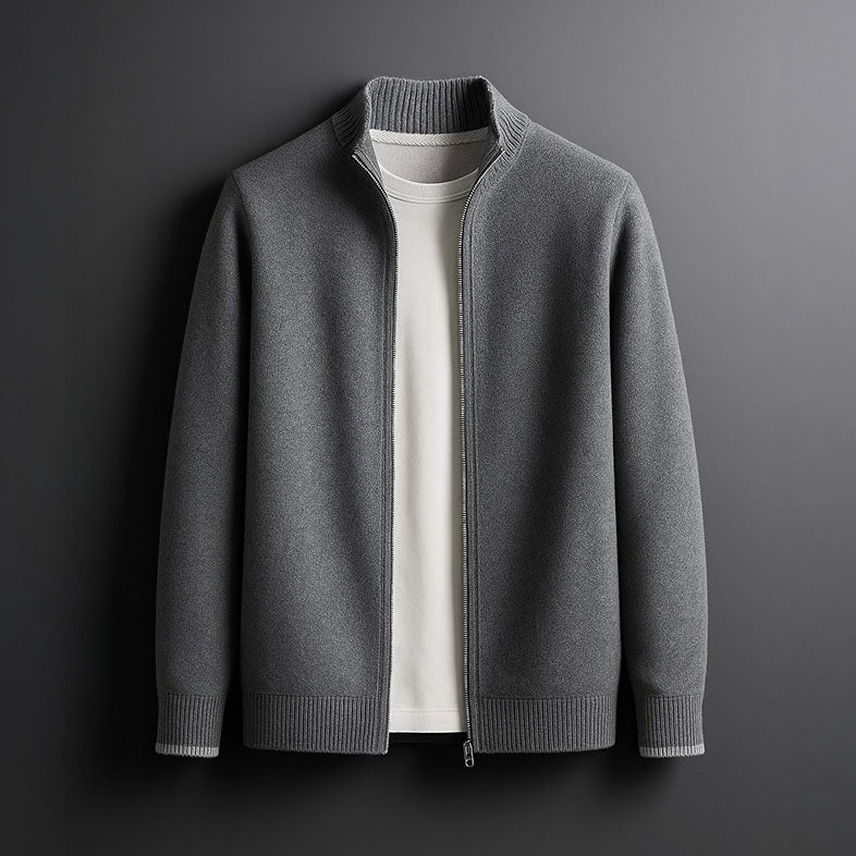 Jakub | Cardigan de Lã Elegante com Zíper