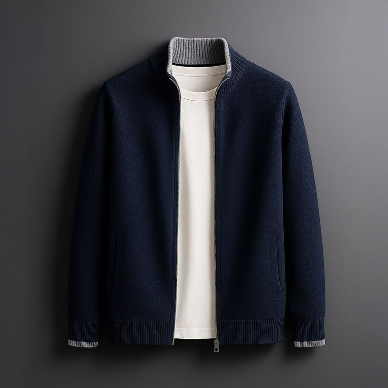 Jakub | Cardigan de Lã Elegante com Zíper